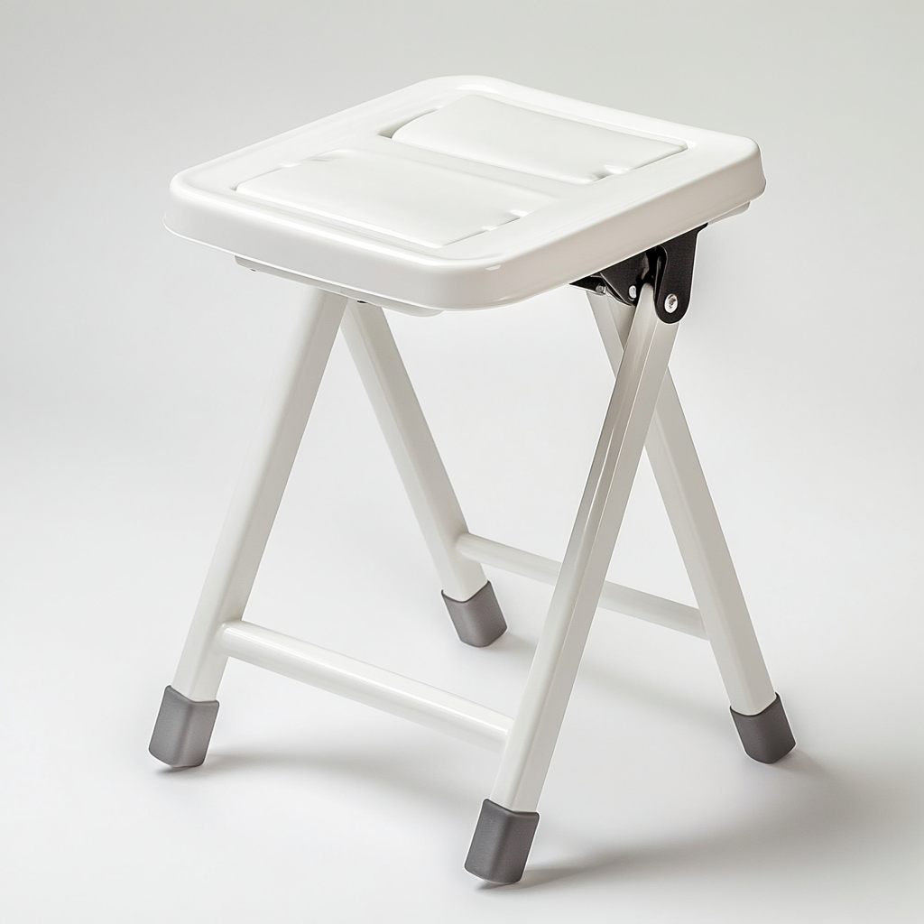 Vjqnd Foldable Toilet Stool - Adjustable Height Foot Rest for Bathroom - Space-Saving Design for Kids & Adults - Sturdy & Portable