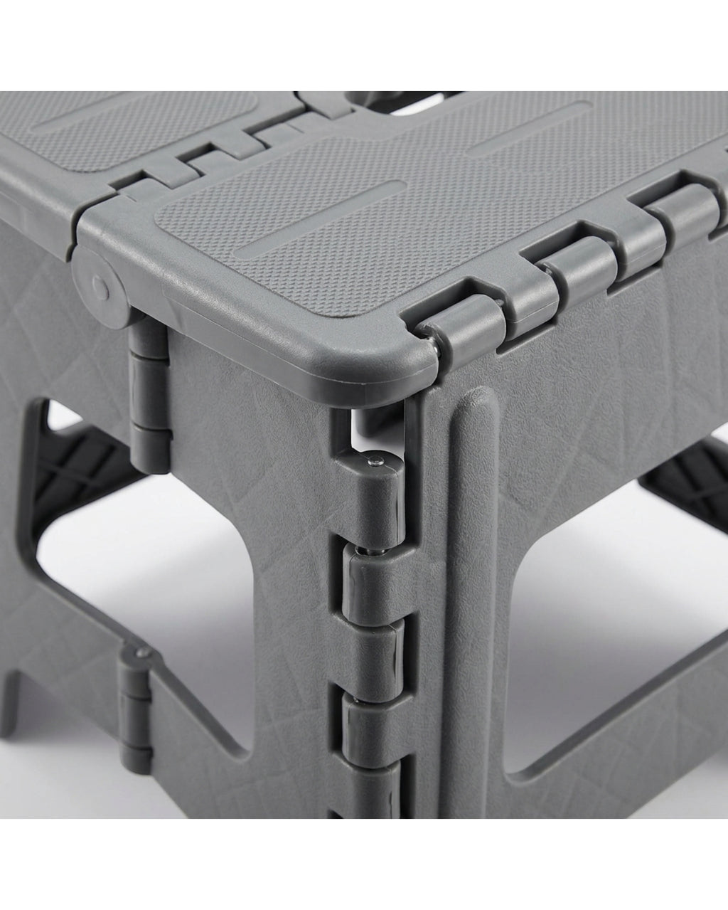 Vjqnd Folding Bathroom Foot Stool Gray 8 in