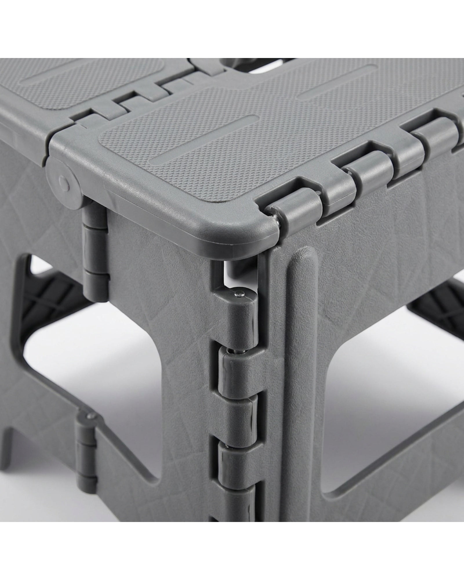 Vjqnd Folding Bathroom Foot Stool Gray 8 in