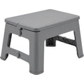 Vjqnd Folding Bathroom Foot Stool Gray 8 in
