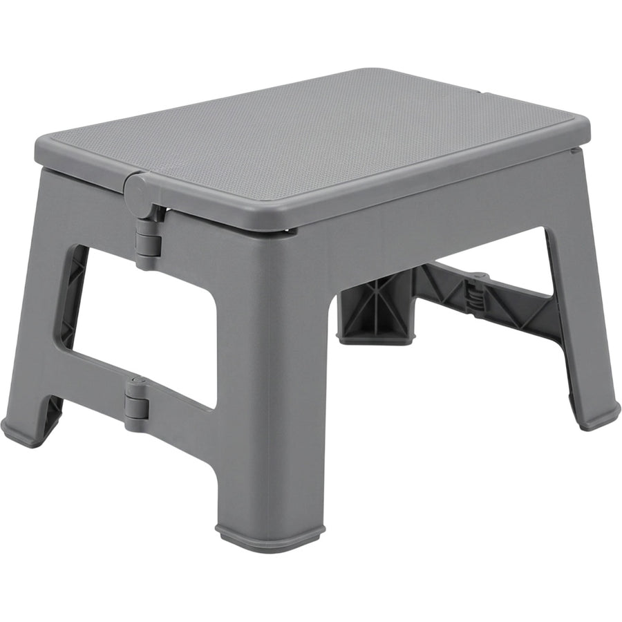Vjqnd Folding Bathroom Foot Stool Gray 8 in