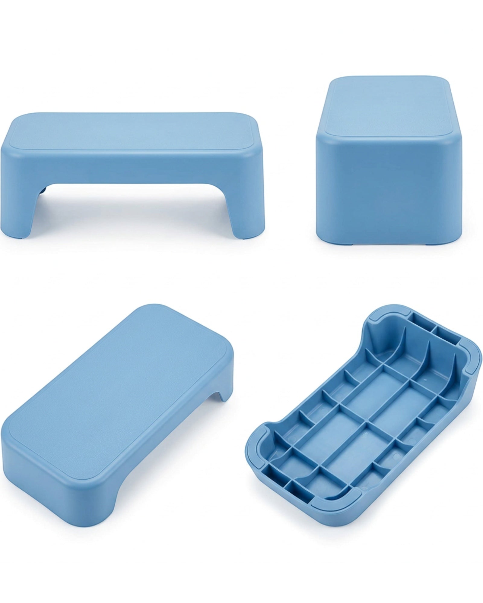 Vjqnd Slim Toilet Footrest Blue 6.5 in
