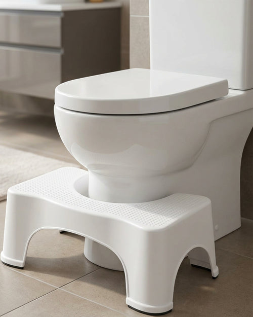 Vjqnd U Shape Toilet Foot Stool White 7 in