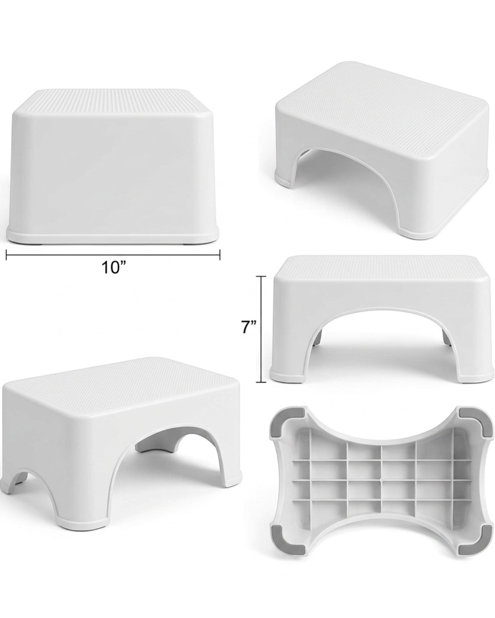 Vjqnd U Shape Toilet Foot Stool White 7 in